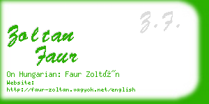 zoltan faur business card